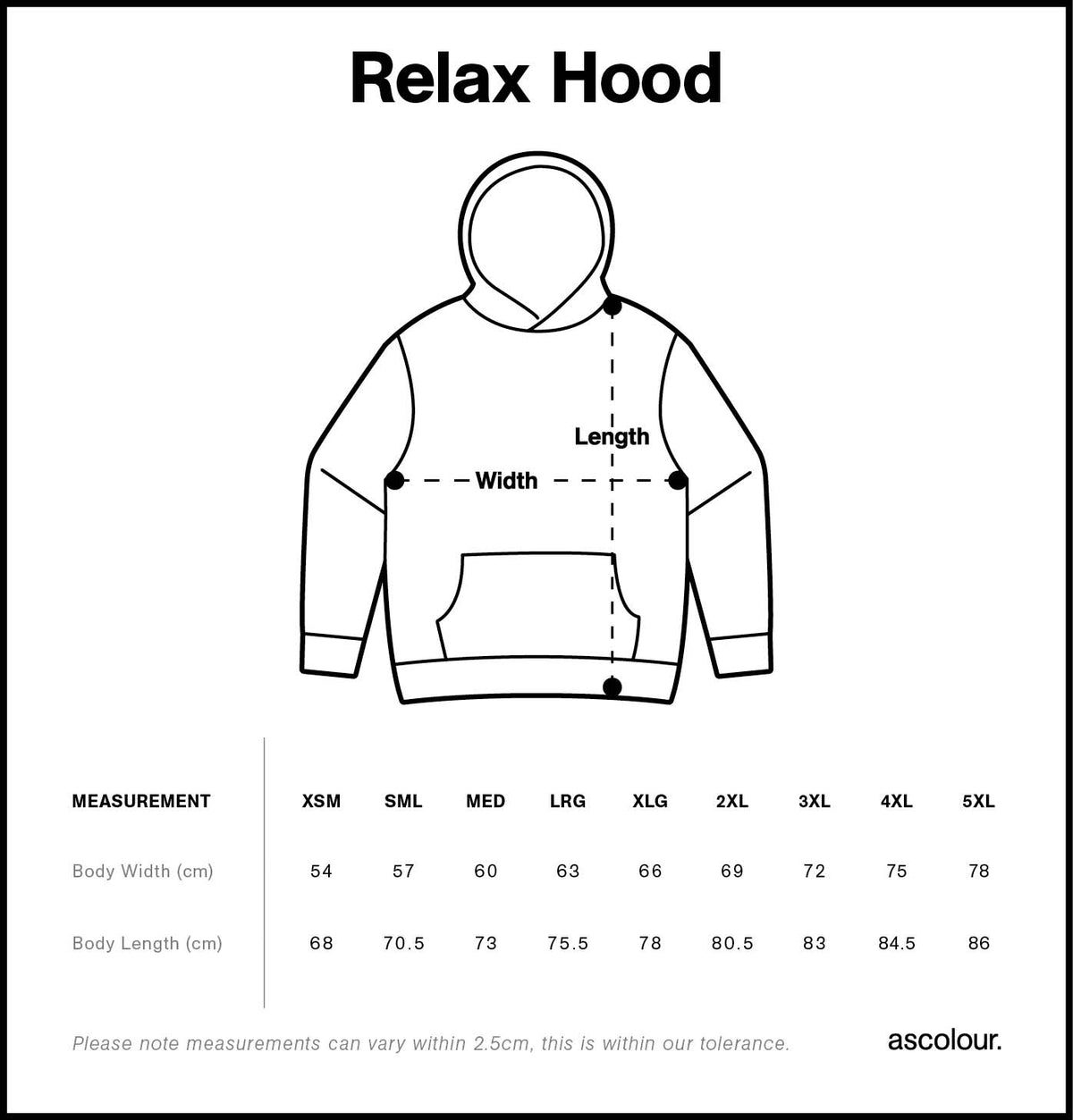 Size guide for "Say What Matters" Blue (Men’s Fit) | PepTalk Relax Hood