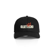 Black icon cap with Ollie's Echo logo
