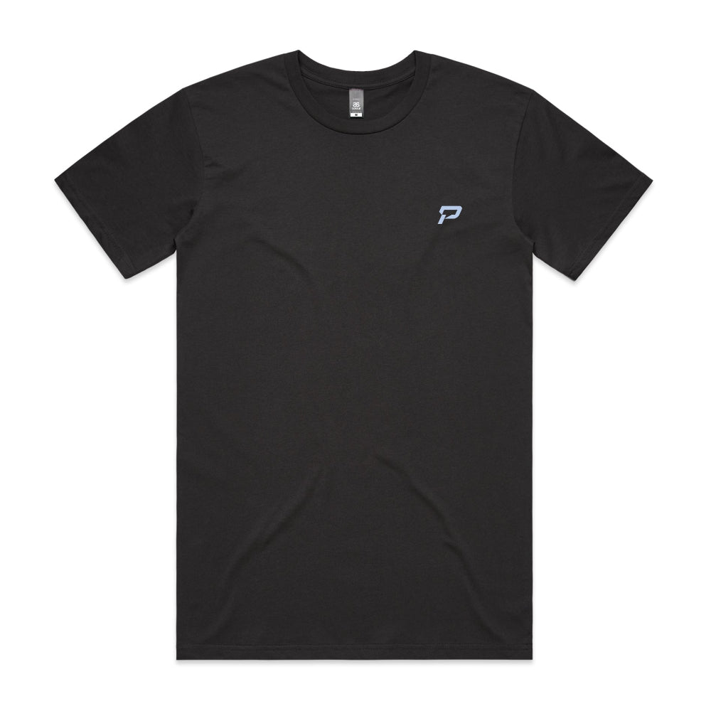 Coal colour men's shirt with PepTalk logomark