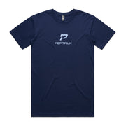 Cobalt men's shirt with PepTalk portrait logo at the centre