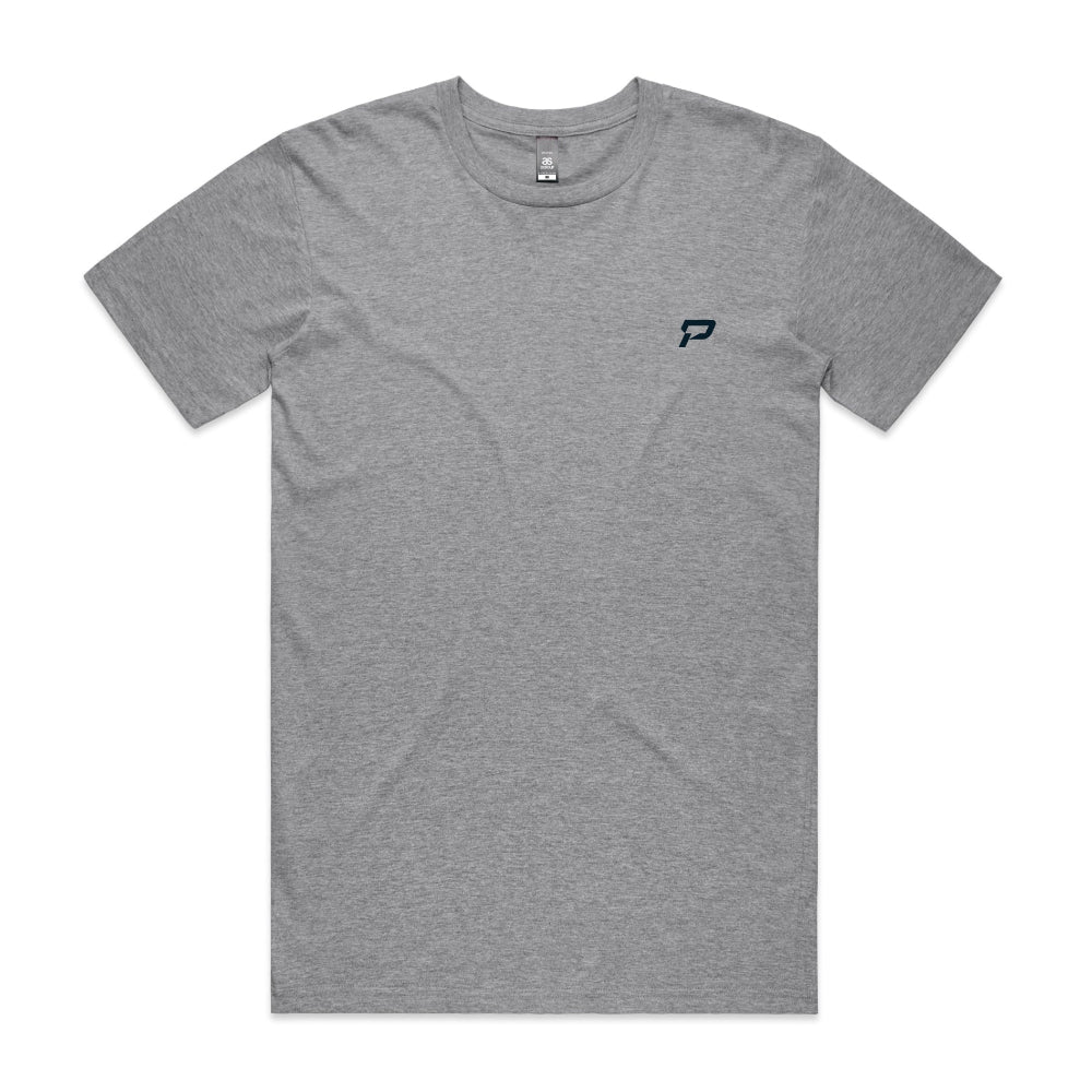 Grey marle men's shirt with PepTalk logomark