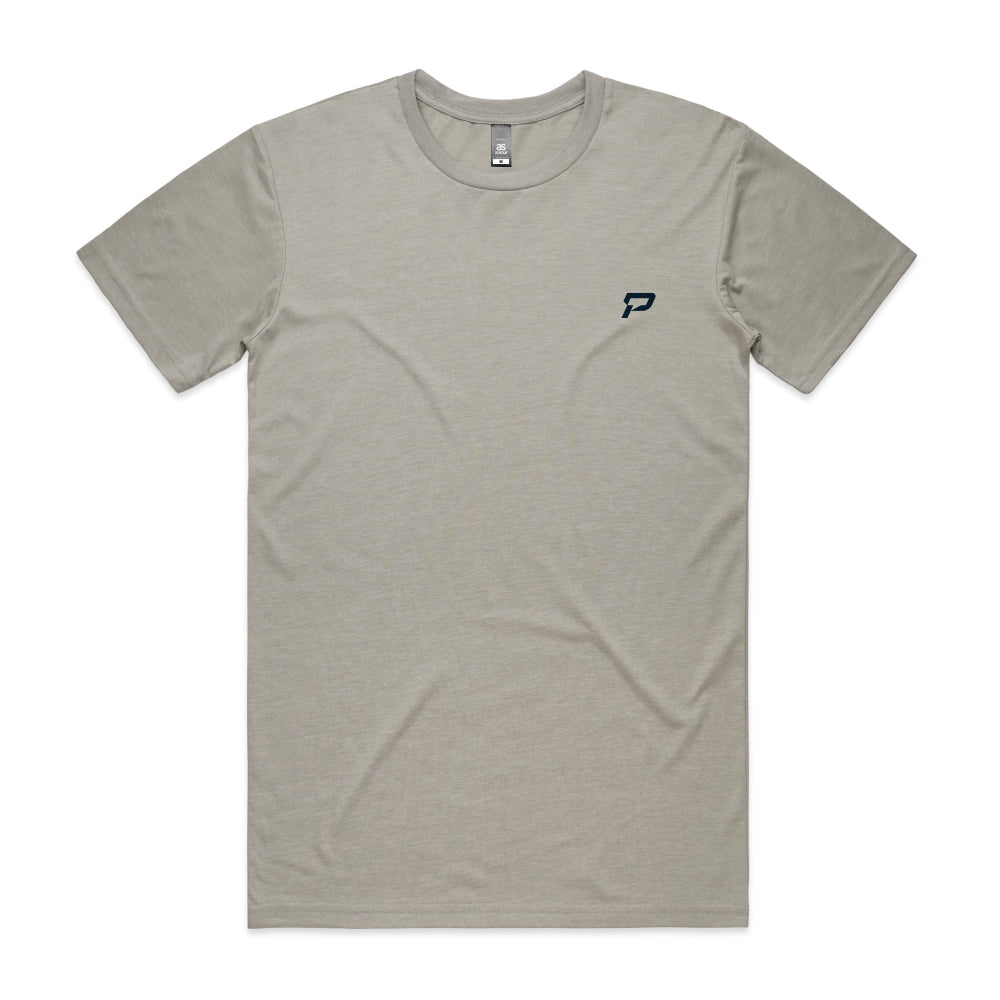 Light grey men's shirt with PepTalk logomark