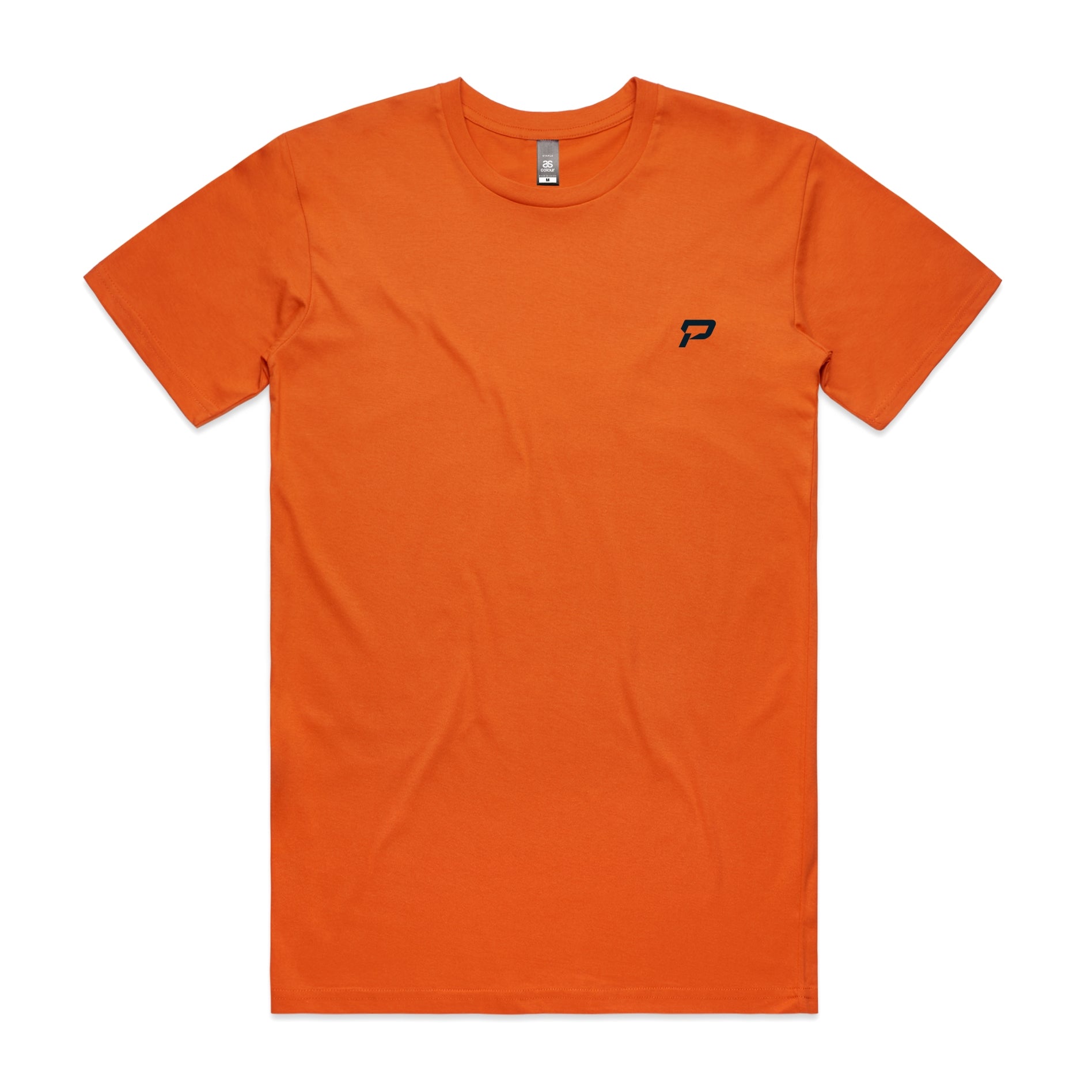 Orange men's shirt with PepTalk logomark