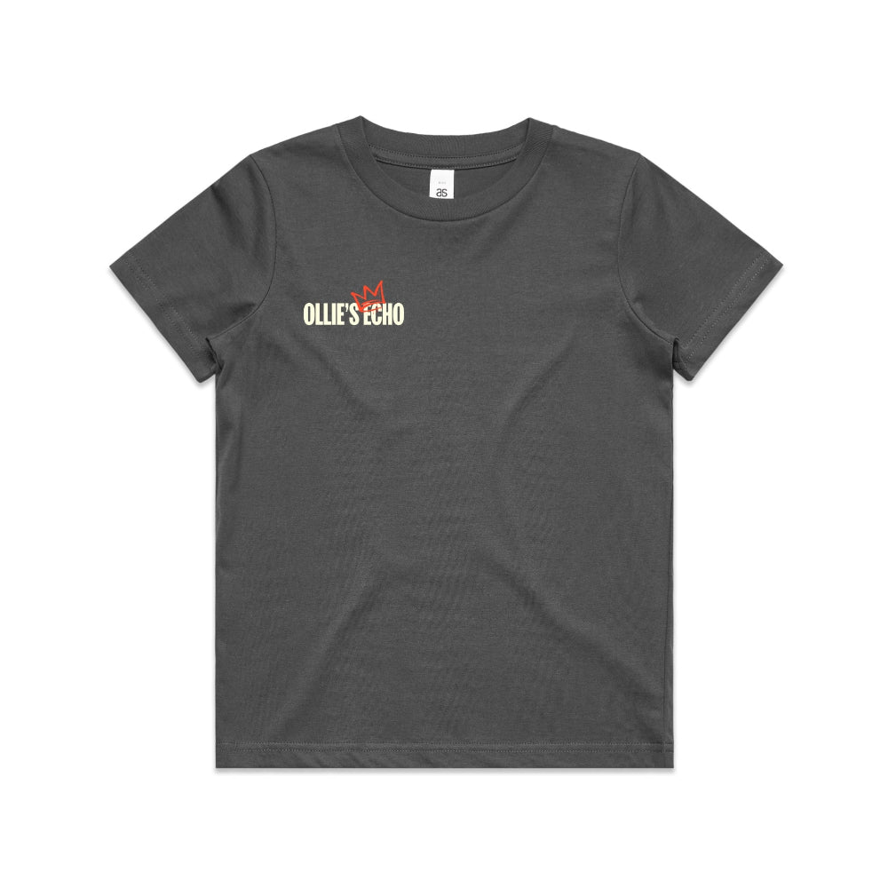 Chacroal kid's shirt with Ollie's Echo logo at the front